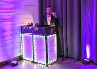 Wedding DJ with uplights